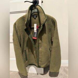 J crew Polartec® fleece snap-front jacket, Size M, NWT
